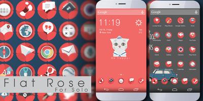 Flat Rose Icons & Wallpapers Affiche