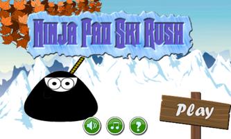 Ninja Pet Moo Ski Rush Affiche
