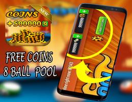 UNLIMITED cash and coins 8 Ball Pool - Prank Free पोस्टर