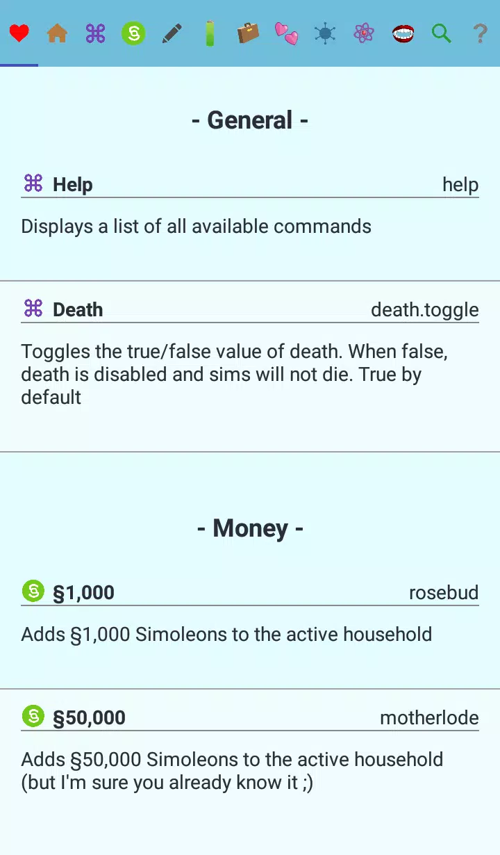 Cheat Codes For The Sims::Appstore for Android