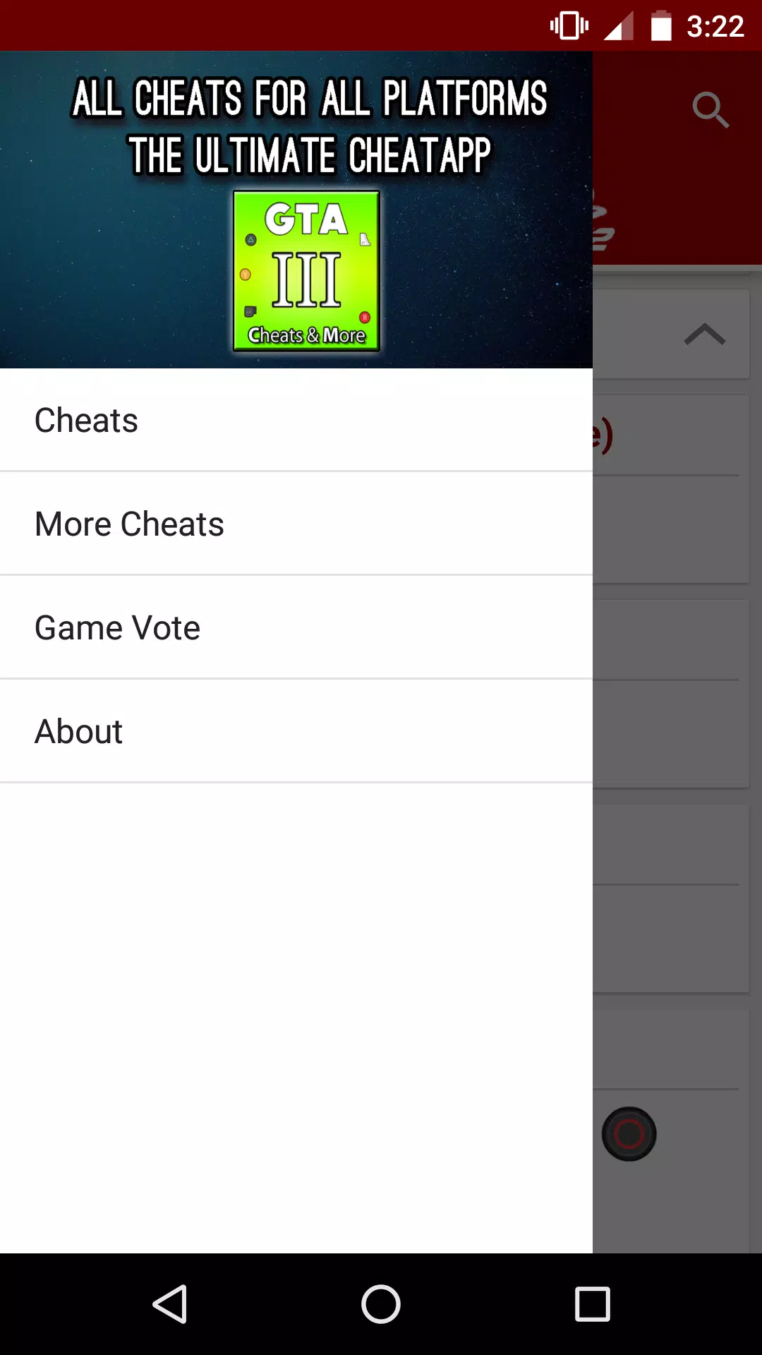 CheatList for GTA 3::Appstore for Android