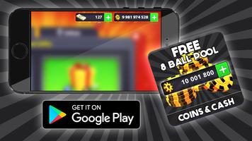 Free Coins 8 ball Pool Cheats : Prank โปสเตอร์