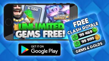 برنامه‌نما Free Gems Clash royale Cheats : Prank عکس از صفحه