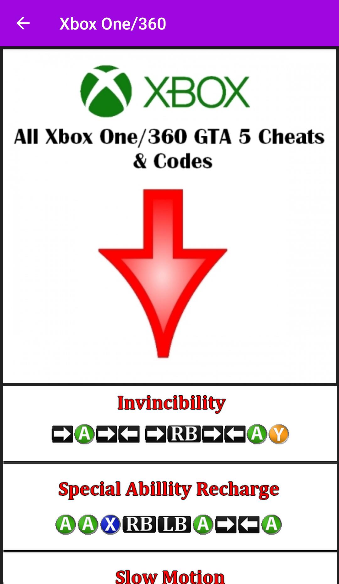 Cheats For GTA 5 Codes 2018 pour Android - Téléchargez l'APK