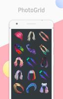 PG Facial Decor - Hair Sticker Pack from PhotoGrid تصوير الشاشة 1