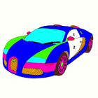 Cars Pixel Art Sandbox Coloring Color By Number ícone