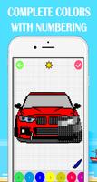 Cars Pixel Art Sandbox Coloring Color By Number imagem de tela 1
