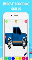 Cars Pixel Art Sandbox Coloring Color By Number imagem de tela 2