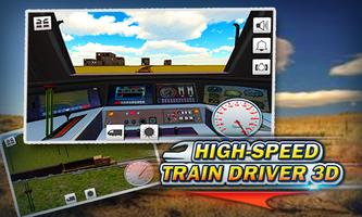 High-Speed Train Driver 3D Affiche