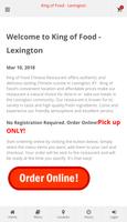 King of Food Lexington Order poster