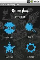 Poster Guitar Hero Song List