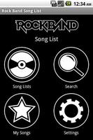 Rock Band Song List Affiche