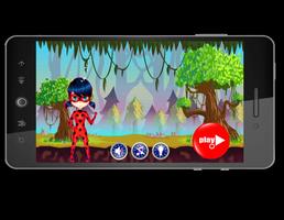 Hero ladybug chibi run free পোস্টার