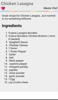 Chicken Lasagna Recipes 📘 Cooking Guide Handbook capture d'écran 2