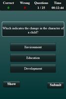 Child development and pedagogy quiz تصوير الشاشة 1