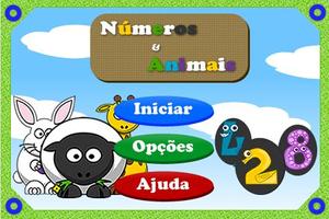 Números e Animais Educando Bebê पोस्टर