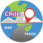 Chile map travel icône