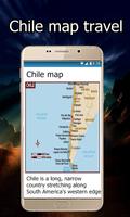 Chile map travel Affiche