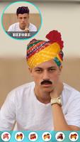 Rajasthani Turban Affiche