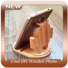 Stand de téléphone en bois bricolage cool icône