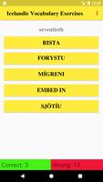 Icelandic Vocabulary Exercise screenshot 1