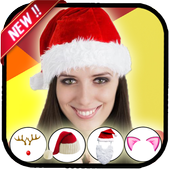 Christmas makeup face icon