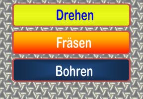 Drehen, Fräsen, Bohren poster