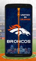 Denver Broncos Zipper Lock Screen Affiche