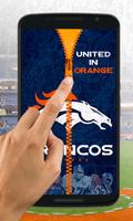 Denver Broncos Zipper Lock Screen screenshot 1