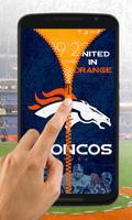 Denver Broncos Zipper Lock Screen captura de pantalla 2