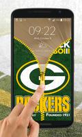 Green Bay Packers Zipper Lock Screen captura de pantalla 3