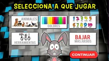 Learn Spanish memotest game Affiche
