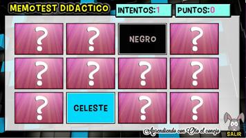 Learn Spanish memotest game capture d'écran 1