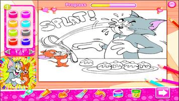 Tom and jerry coloring 2 پوسٹر