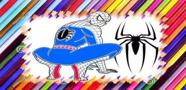 spider coloring man