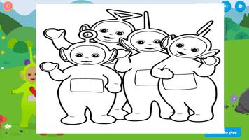 teletubbies for coloring poster