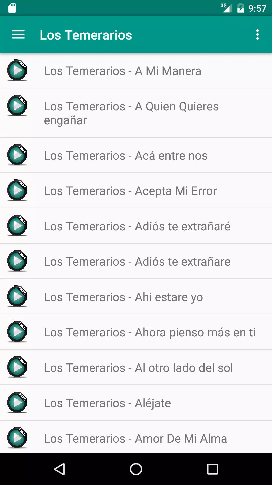 Descarga de APK de Los Temerarios Letras Música para Android