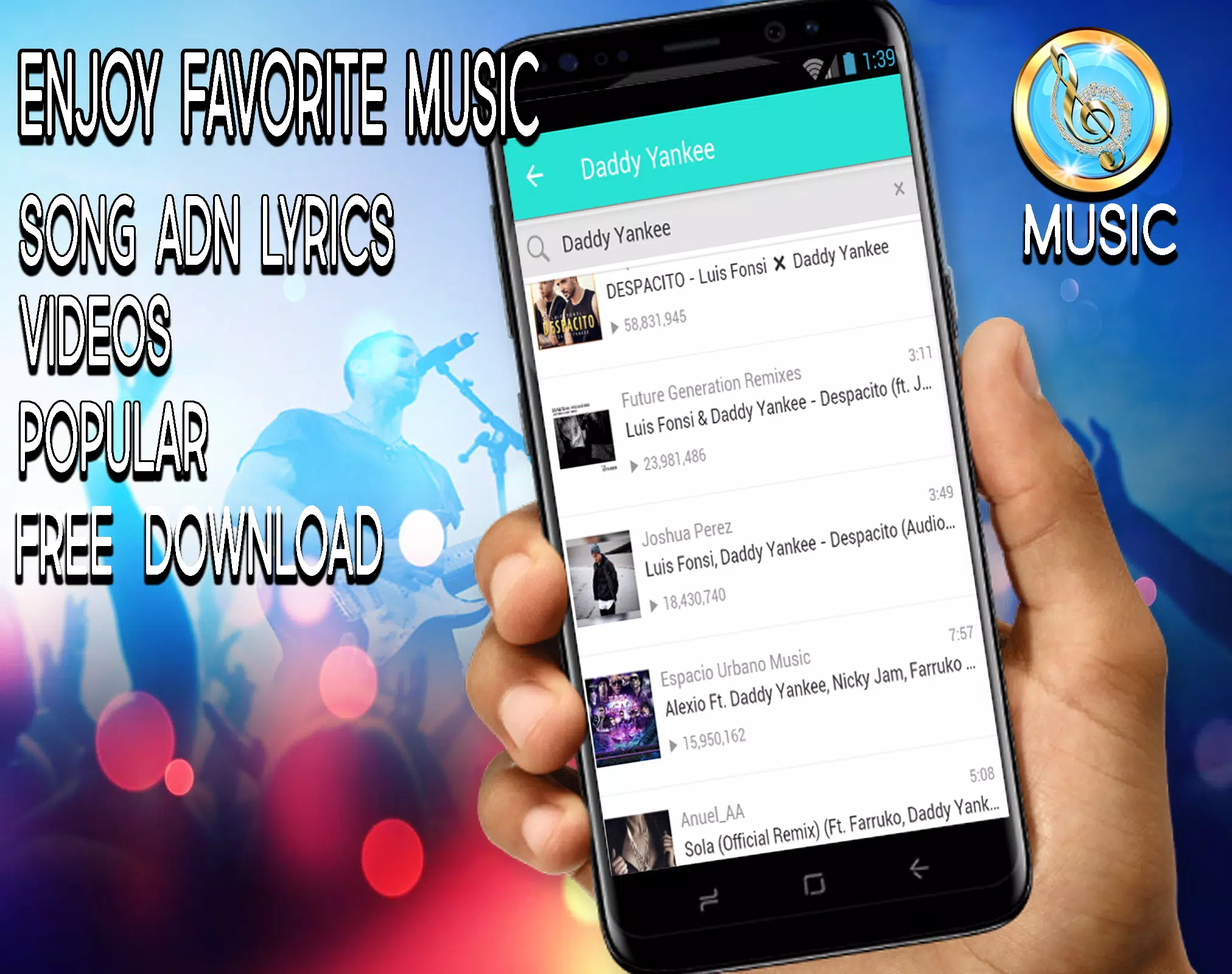 Descarga de APK de Daddy Yankee -La Rompe Corazones Musica (Ft Ozuna) para  Android
