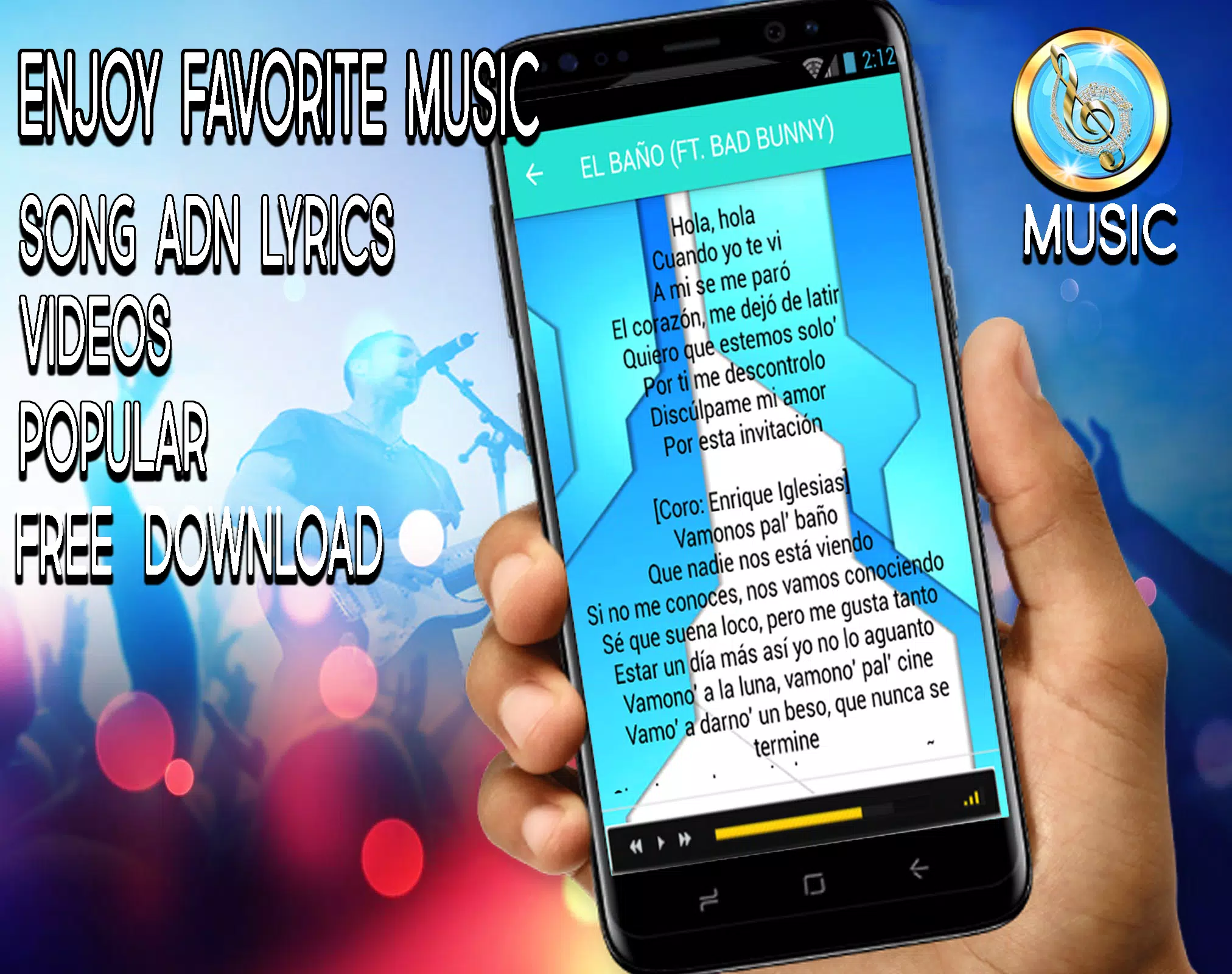 Descarga de APK de Enrique Iglesias - El Bano Mejores Musica y Letras para  Android