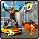 Juego de helicóptero Tetra Robot Rhino Transform APK