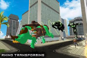 Tetra Robot Rhino Transform Helicopter Game screenshot 2