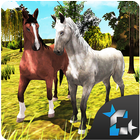 Simulador virtual da selva da família do cavalo ícone