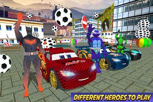 Superheroes Car Highway Stunts Challenges পোস্টার