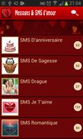 Messages et SMS d'amour capture d'écran 1