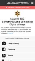 LA Sheriff Digital Witness captura de pantalla 1