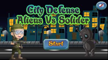 City Defense: Aliens & Solider Poster