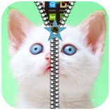 Kitty Cat Zipper lock Screen