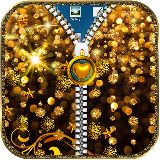 Golden theme Zipper LockScreen