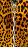 Leopard Skin Zipper LockScreen Affiche