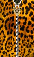 Leopard Skin Zipper LockScreen plakat